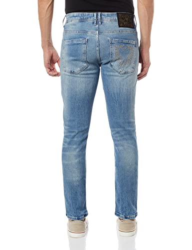 Calça Jeans Aguia Fili, Masculino, Cavalera, Azul, 38