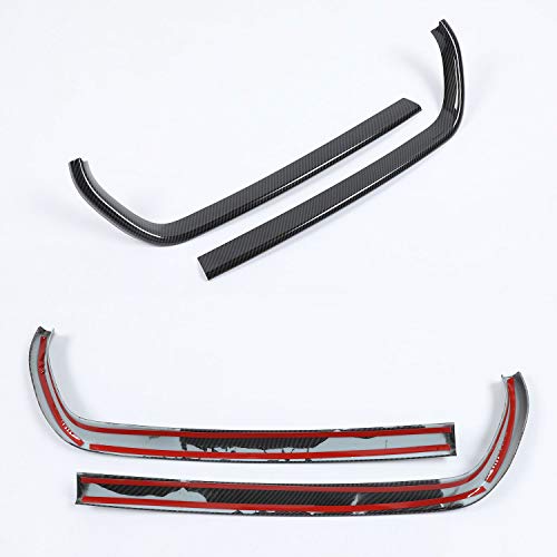 Image of Voodonala for Charger ABS Carbon Fiber Front Grille Inserts for 2015-2020 Dodge Charger, 2pcs