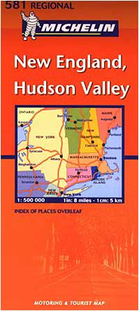 New England, Hudson Valley: No.581 (Michelin Regional Maps)