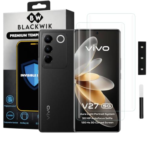Image of Blackwik UV Curved Tempered Glass for Vivo V27 / Vivo V27 Pro | 2-Pack
