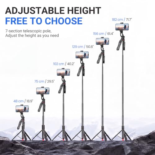Image of Mobilife Auto-Open Tripod for Phone 72 inch Selfie Stick Tripod 360 Rotatable