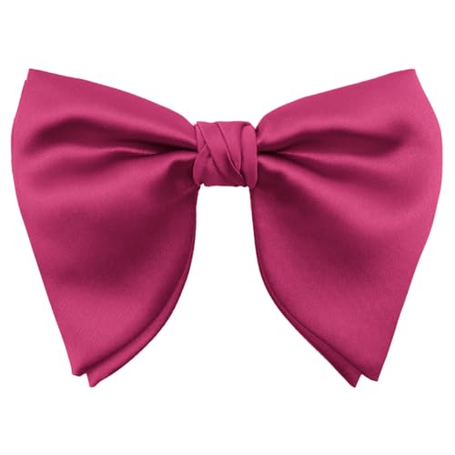 Image of Luckyvestir Oversized Bow Ties for Men, Pre Tied Clip on Men's Black Bowtie for Wedding Tuxedo Banquets Formal Wear