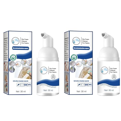 Agente de Limpieza en Seco,Espuma de Limpieza en Seco para Sofá,Limpiador de Ropa de Espuma,Spray Limpiador para Sofa de Tela,Foam Dry Cleaning Agent for Fabrics,Dry Foam Cleaner for Clothes,2pcs