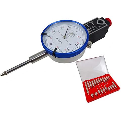 Mighty Mag Bundle Westhoff 400-1 Base with Taytools Dial Indicator with 1” Travel and 22 Piece Indicator Anvil Contact Point Set Cover