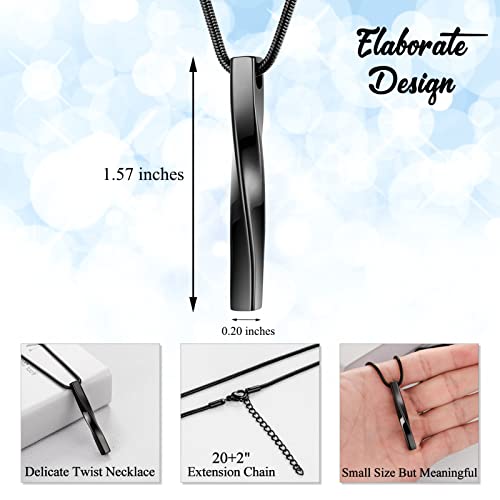 abooxiu Cremation Jewelry for Ashes Twist Ashes Necklace Urn Necklace for Ashes Cremation Necklace Stainless Steel Urn Pendant Memorial Keepsake for Women Men3