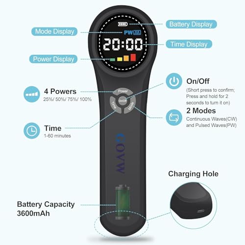 GOVW Terapia A Laser Frio para Cães, 4X980Nm + 4X810Nm + 16X660Nm, Laser Frio para Cavalos, Máquina