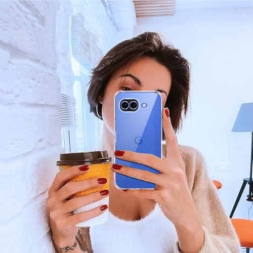 ivoler Funda para Google Pixel 10a con 2 Piezas Cristal Templado, Carcasa Protectora Antigolpes Antiarañazos Transparente con Cojín Esquina Parachoques, Suave TPU Silicona Bumper Case - imagen 8