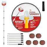 Haoshenhor Hand Drywall Sander Tool Kit, Disc Sander with 85.8 Inch Adjustable Extension Pole & 10pcs Sanding Sheets, Pole Wall Sander for Painting Prep, Suitable for DIY Projects