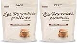 Les Pancakes Protéinés Nature - 400g - 16g de protéines - 3g de BCAA par portion de 3 PANCAKES - FAIBLE en Matières Grasses (Lot de 2)