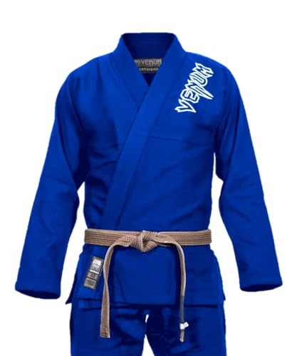 Venum Contender 2.0 – Kimono per Brasilian Jiu Jitsu da Uomo, Uomo, Contender 2.0, Blau, a1