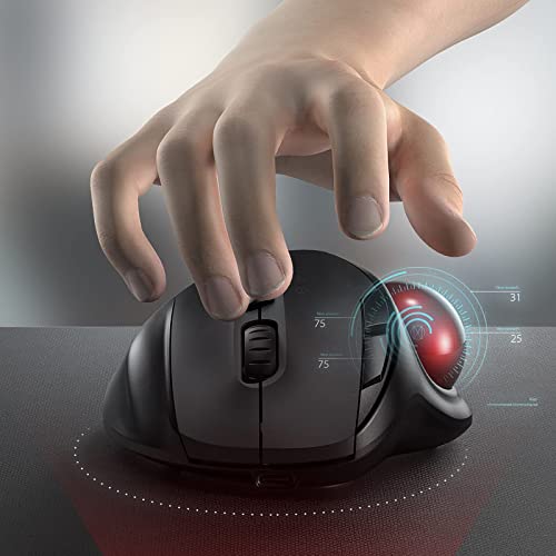 Vssoplor Ratón de Trackball Bluetooth, inalámbrico 2.4G, mous