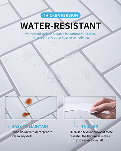Art3D Herringbone Peel And Stick Backsplash Tiles (10 Tiles, Thicker Version) #TOP6