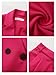 EXLURA Women's Business Blazer and High Elastic Waist Pant Suit Set Loose Fit Casual Fall Winter 2 Piece Suits for Work Hot Pink