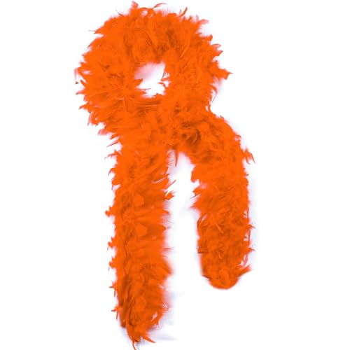 SOGUGOM Orange Turkey Feather Boa - 35g 2 Yards Boa Feather for Party Wedding Centerpieces Concert Costume and Home Decoration(Orange)