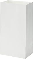 LOOKSGO 40 Pack White Kraft Paper Lunch Bags, 4 lb Capacity, Square Bottom Grocery Bags for Lunches & Crafts