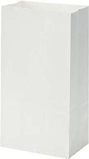 40 Count White Grocery Lunch Bag Kraft Paper Bags 4 lb Capacity