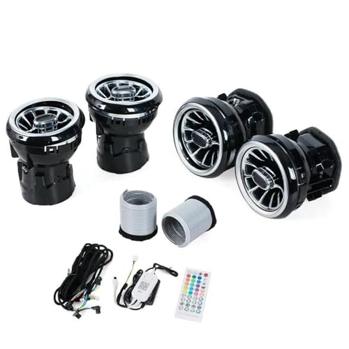 Auto Parts 4PCS LED Front Dashboard AC Air Condition Vent