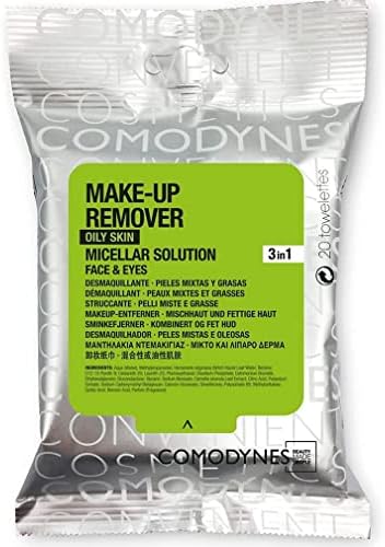 Comodynes Make Up Remover Towels for Face and Eyes, Burdock (Combination and OiIy Skin) - 20 ea