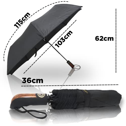 Guarda Chuva Automático Reforçado Contra Vento Cabe Na Bolsa