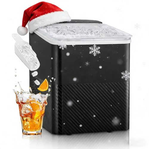 FOHERE Machine à Glaçons, 14Kg en 24h,9 Glaçons en 5 Minutes, 2 T...