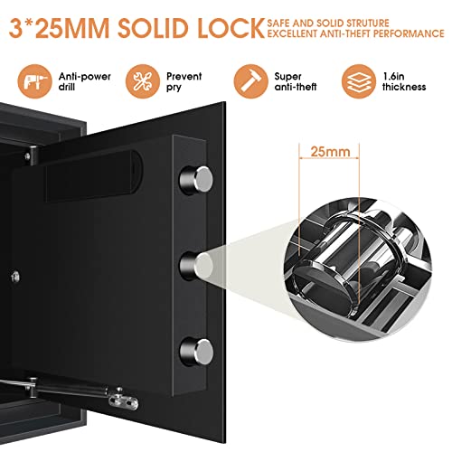 Floor Safes For Home Fire And Waterproof, Anti-Theft Floor Safe With Dial Combination Lock, In Ground Safe For Firearm Medicine Money Documents Valuables #TOP5