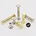 Zkensh-Bolts M5x5-150mm Golden Silver Leather Bag Belt Photo Scrapbook Album Account Book Post Screw Nail Rivet Bolt, 2/5/10pcs, Widely Used(Silver,10pcs 5x10mm)