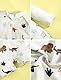 Odizli UV Kleidung Baby Jungen Langarm Marine Tier Reißverschluss Badeanzug + Sonnenhut Schutz Anzug Einteiliger Schutzkleidung Badebekleidung Schwimmanzug Neoprenanzug Beige Dinosaurier 0-3 Monate