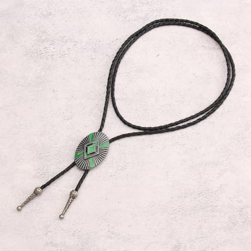 Image of GelConnie Bolo Ties for Men Women Western Cowboy Tie Mens Western Necklace Leather Necktie Gold Bolero Tie Cowboy Necklace