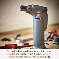 UNILITE Feuerzeug mit Gas schwarz Jetflamme inkl. 100 ml Nachfüllgas – Ansicht 8