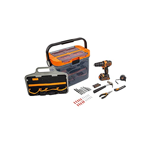 S.Of. Brico Kit Con Taladro Percutor 18V Y Accesorios BCKSB05-QW Black+Decker - 2