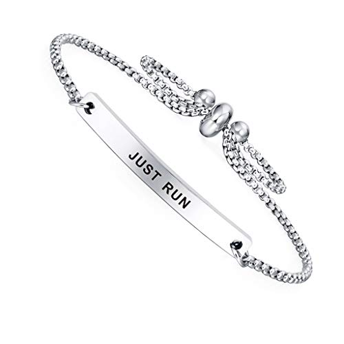 Dainty Cuff Bracelet - JUST RUN - Fitness Gym Gift