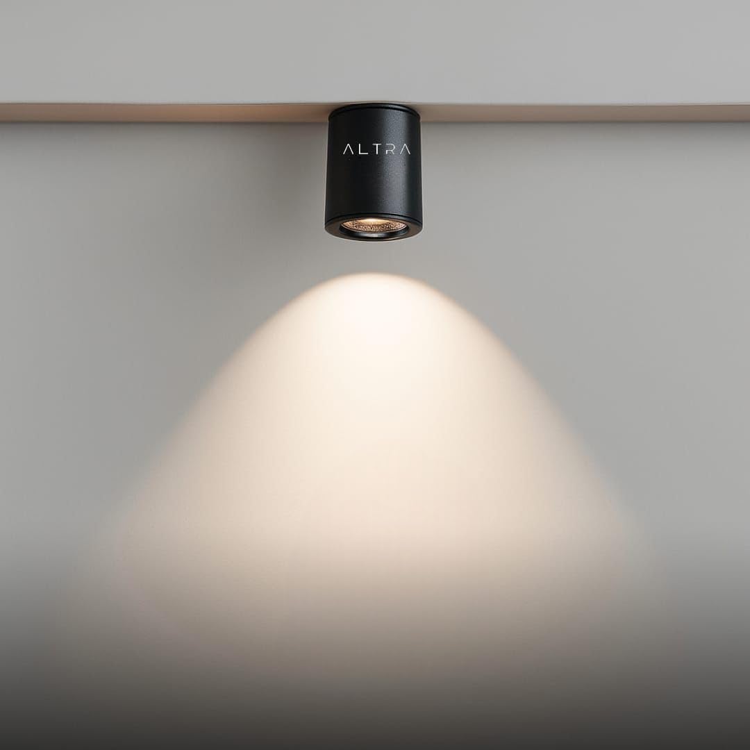 ALTRALIGHTS Energy Efficient 3W LED Cylinder Light – Surface Mount Ceiling or Wall Light | for Living Room, Office, Showroom | Wide Area Coverage | Warm White - Aluminium Body - Black-image-36