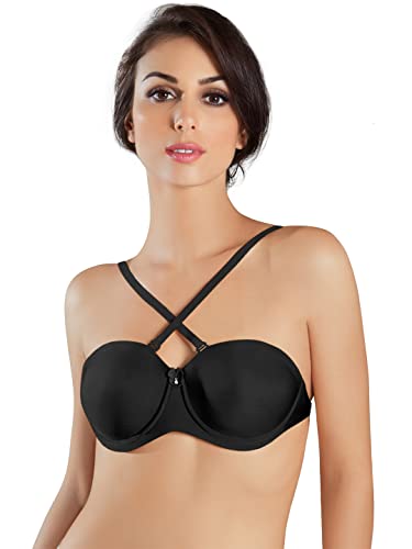 Image of SONARI Dazzle Womens Lightly Padded Balconette Bra| Underwired, Strapless, Backless, Low Coverage, Hand Washable, Regular Wear (DB555, Pack of 1)