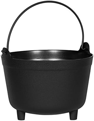 NoveltyMFG 48128 Antique Kettle Planter, 12-Inch, Black