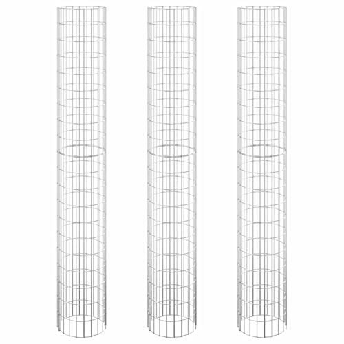 Tidyard Gabionen-Hochbeete 3 STK. Gabionen-Pflanzkorb Gabionenkorb Rund...