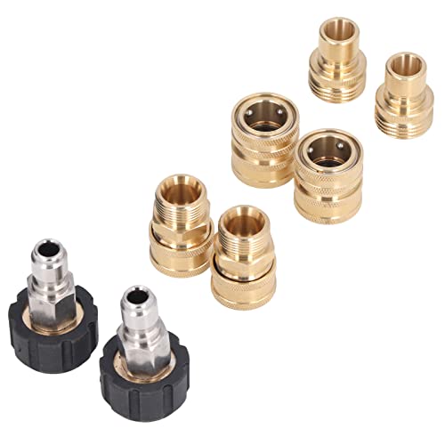 Kit d'adaptateurs pour Nettoyeur Haute Pression, Matériel de Fixation pour Tuyau Abs, Crépines en Ligne en Laiton