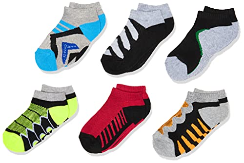 Jefferies Socks Big Boys' Tech Sport Low Cut Socks (Pack of 6), Multi, Medium