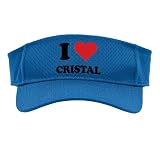 I Heart Cristal First Name I Love Personalized Stuff Sport Sun Visor, Youth, One Size, Royal Blue