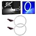 GrandviewTM 1 Pair (2pcs) Car Light LED Chips 100MM 72SMD Angel Eyes Halo Ring Headlight Warning Lamps 12V with Shell-Blue