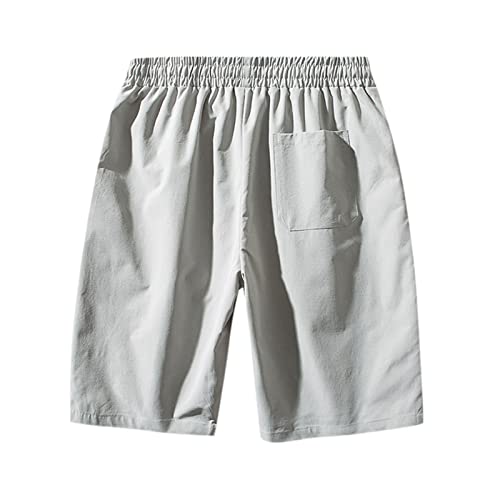 Cargo Shorts For Men Sportswear For Men Color Pants Summer Loose Straight Casual Sports Solid Athletic Grey #TOP2
