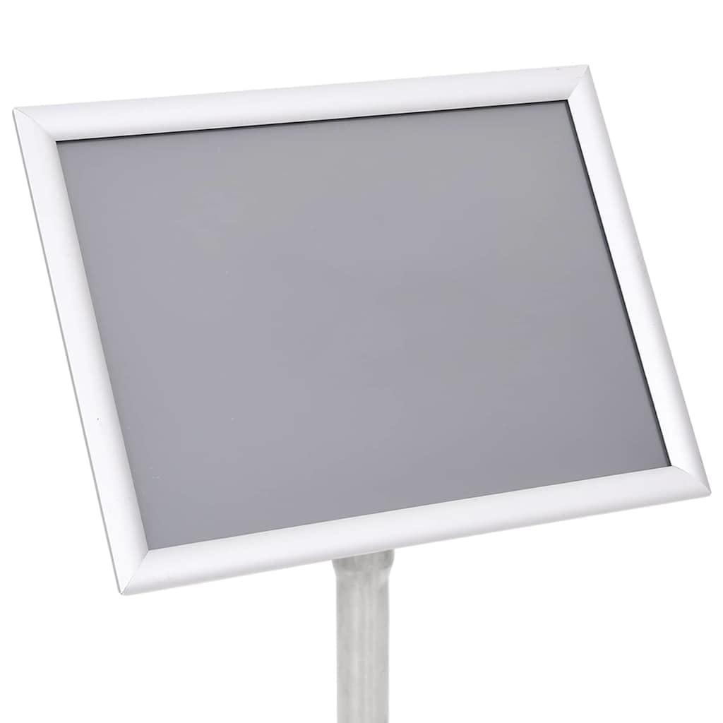 Juego de 2 soportes para carteles, aluminio, altura regulable, giratorio, resistente a la intemperie, para interiores y exteriores, expositores para tiendas, exposiciones y tiendas