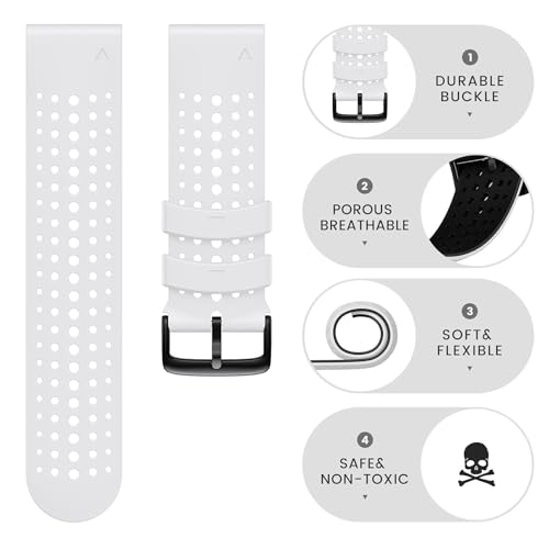 Bracelet de montre en silicone 26mm compatible Fenix 6X 7X Tactix