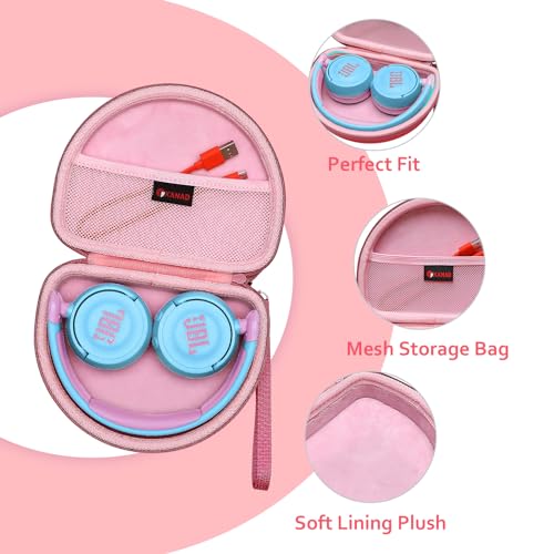 XANAD Kopfhörer Tasche für JBL Junior 320 BT/JBL Jr310 BT rot blau On-Ear Kinder Kabelloses Faltbares Bluetooth Kopfhörer (Rosa)