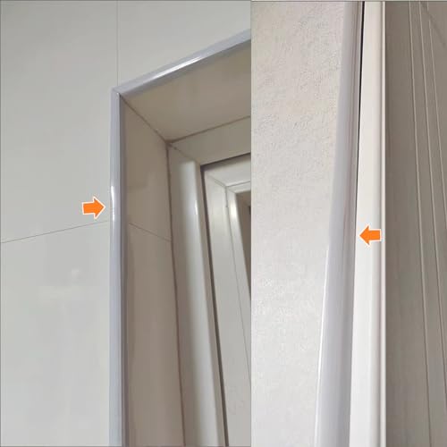 KEQKEV Innen- und Außeneckleisten aus Vinyl zum Abziehen und Aufkleben, flexible selbstklebende Wandleisten Wandeckenschoner Möbelkantenschutz(weiß)