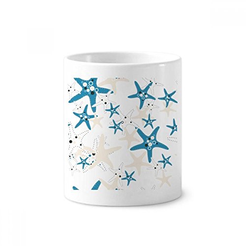 Porte-brosse à dents céramique starfish antibasculement pour optimiser le lavabo