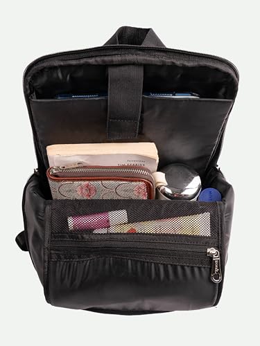 Image of ZOUK Olina Daypack for Women - Convertible Backpack with Laptop & iPad Compartments | Stylish Handcrafted Office & Travel Bag with Water-Resistant Lining & Dual Straps |