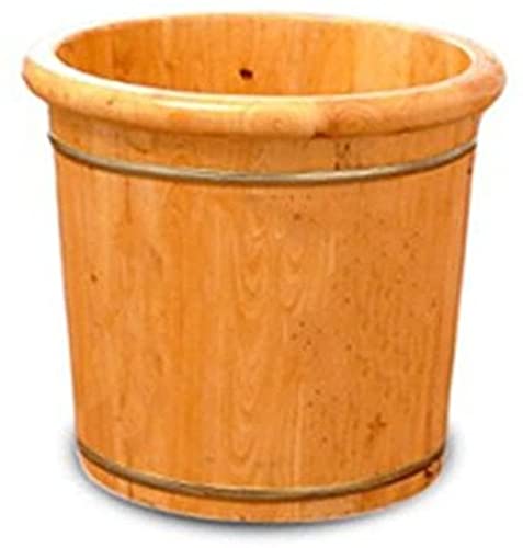 Barril de madera pie spa cuenca de pie cubo de madera cuenca pie cuenca tazón pie carenado pie barril madera, 41 cm*40 cm (forma) (tamaño: b) Amistad Años