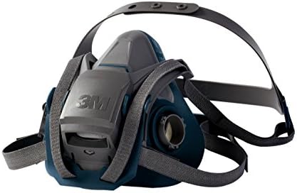 3M Reusable Half Face Mask Respirator, Quick Latch, Medium, 6502QL, Black | Reliable Protection In Harsh Working Environments - 1x Respirator Mask