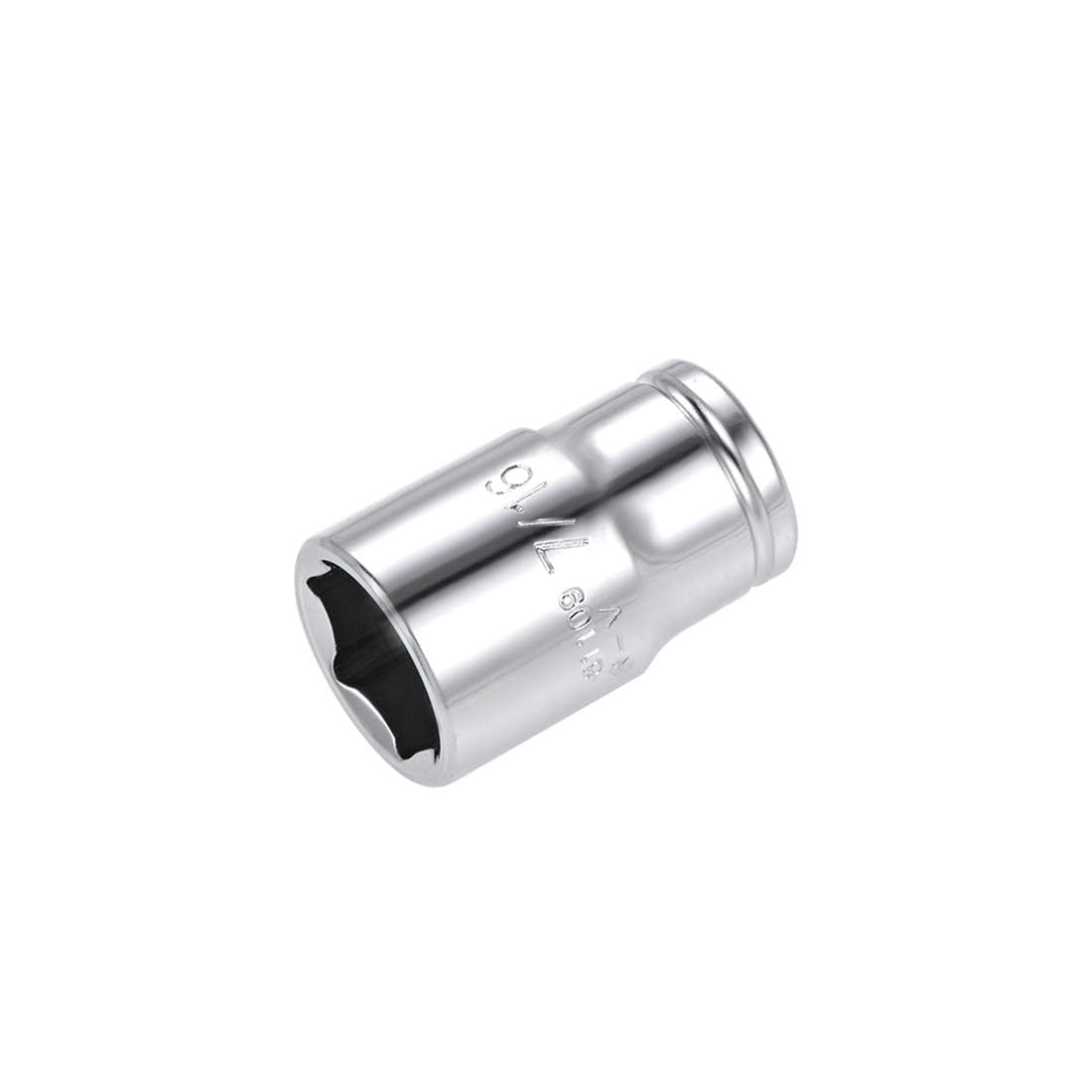TOP-VIGOR 1/4-inch Drive 7/16-inch 6-Point Shallow Socket, Cr-V Drive Socket for Auto Repairing and Household