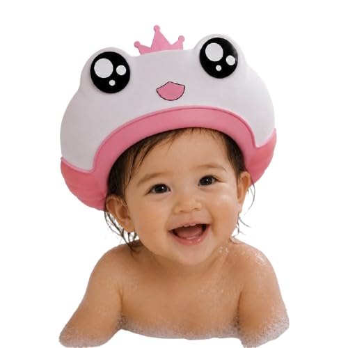 Babyholic Adjustable Baby Shampoo Cap with Wide Face Shield and Ear Coverage, Reusable Hair Wash Visor for Infants and Kids-picture-25